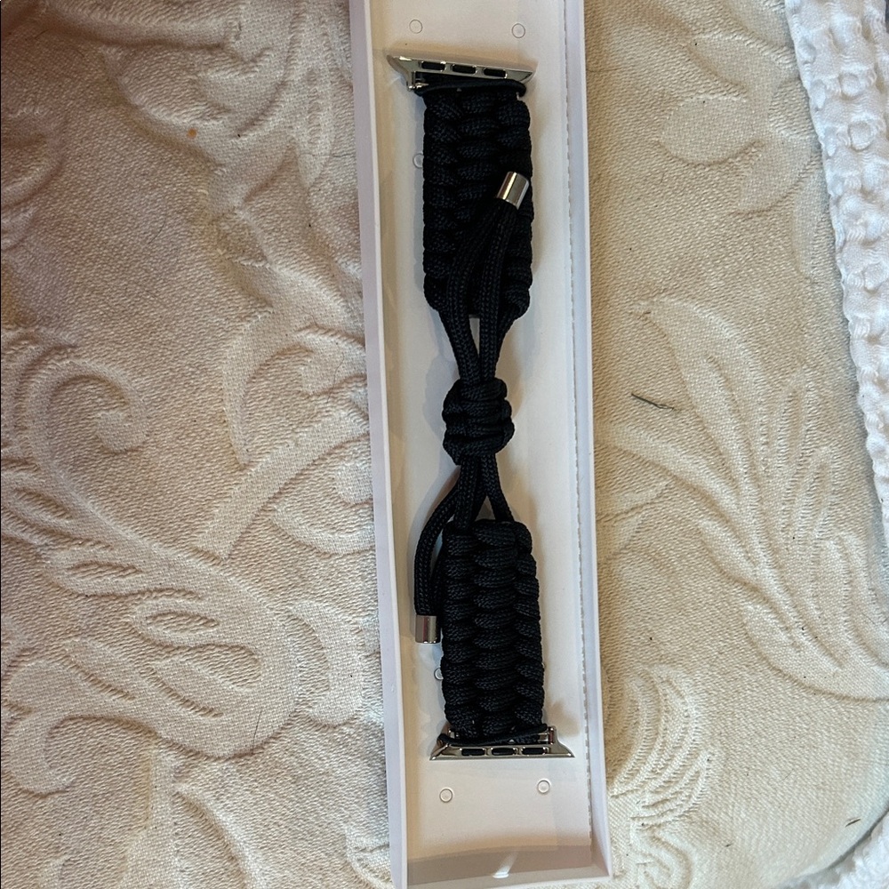 Black Braided Watch Band